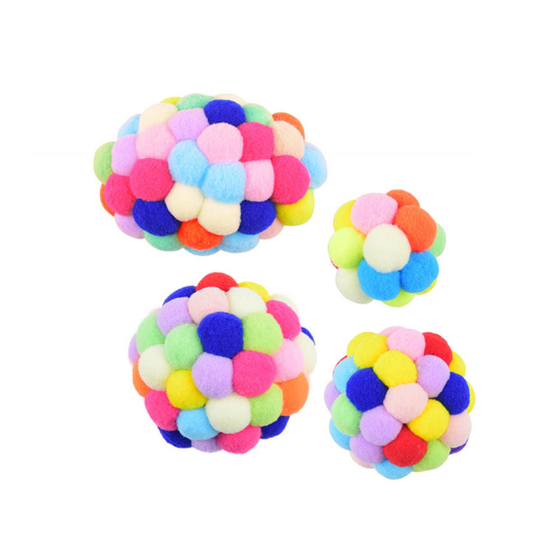 PAWS ASIA Shopee Best Selling Multi Color Soft Throwing Interactive Ball With Bell