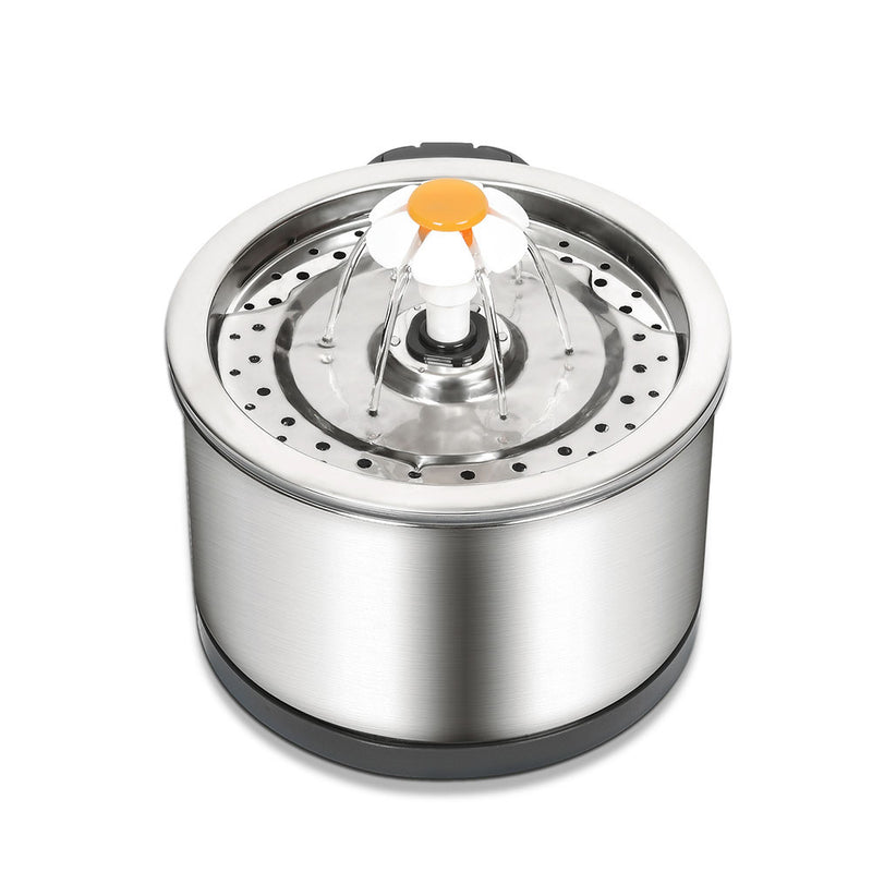 PAWS ASIA Supplier Cat Flower 2.5L Flower Stainless Steel Pet Dog Feeder Automatic