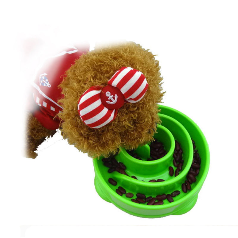 PAWS ASIA Supplier Custom Logo Design Eco Friendly Plastic Pet Slow Food Feed Dog Bowl