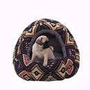 PAWS ASIA Supplier Dropshipping Small Pet Plush Detachable Half Enclosed Fancy Cat Bed Dog