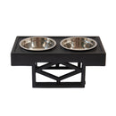 PAWS ASIA Supplier Stainless Steel Modern Luxury Elevated Double Dog Bowl Food Feeding