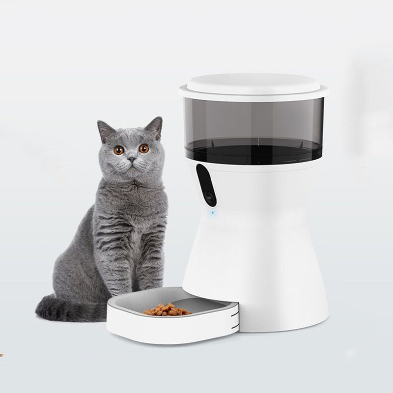 PAWS ASIA Suppliers ABS Smart Wifi Timer 4L Automatic Slow Pet Feeder With Camera Voice Interaction Dog Cat