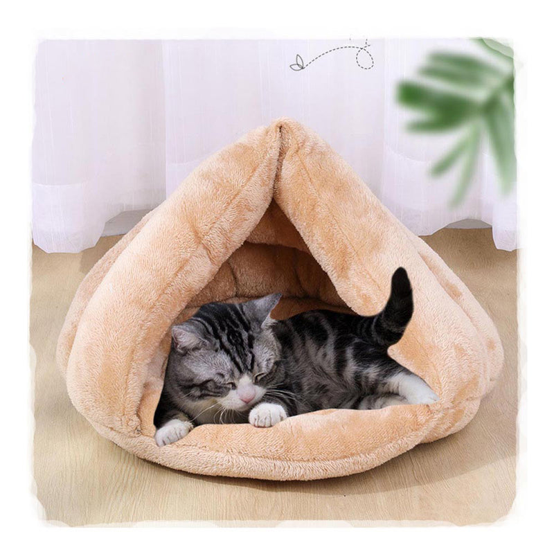 PAWS ASIA Suppliers Direct Sale Modern Half Enclosed Luxury Plush Soft Novelty Cute Removable Round Calming Cat Bed Sofa