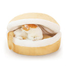 PAWS ASIA Suppliers Eco Portable Cute Plush Enclosed Round Pet Bed Cave Nest