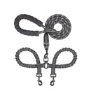 PAWS ASIA Suppliers High Quality Reflective Soft Nylon Durable Elastic Retractable Double Dog Leash Rope