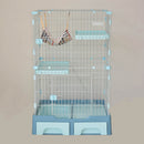 PAWS ASIA Suppliers Large 3 Layer Display Stainless Steel Wire Cat Cages With Hammock