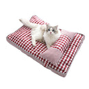 PAWS ASIA Suppliers Modern Large Square Washable Soft Fluffy Stripes Pillow Cat Bed Dog