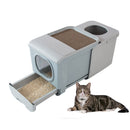 PAWS ASIA Suppliers Multifunctional Expandable Enclosed Large Drawer Type Cat Litter Box With Scratcher