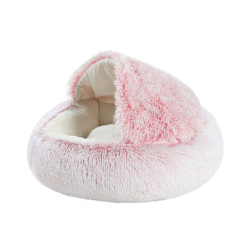 PAWS ASIA Suppliers New Stylish Hot Sale Indoor Cute Plush Soft Luxury Pet Nest Cat Bed With Blanket Cover