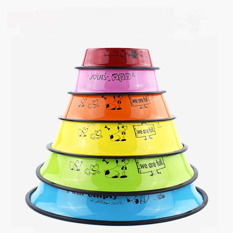 PAWS ASIA Suppliers Stainless Steel Multi Color Custom Print Pet Feeder