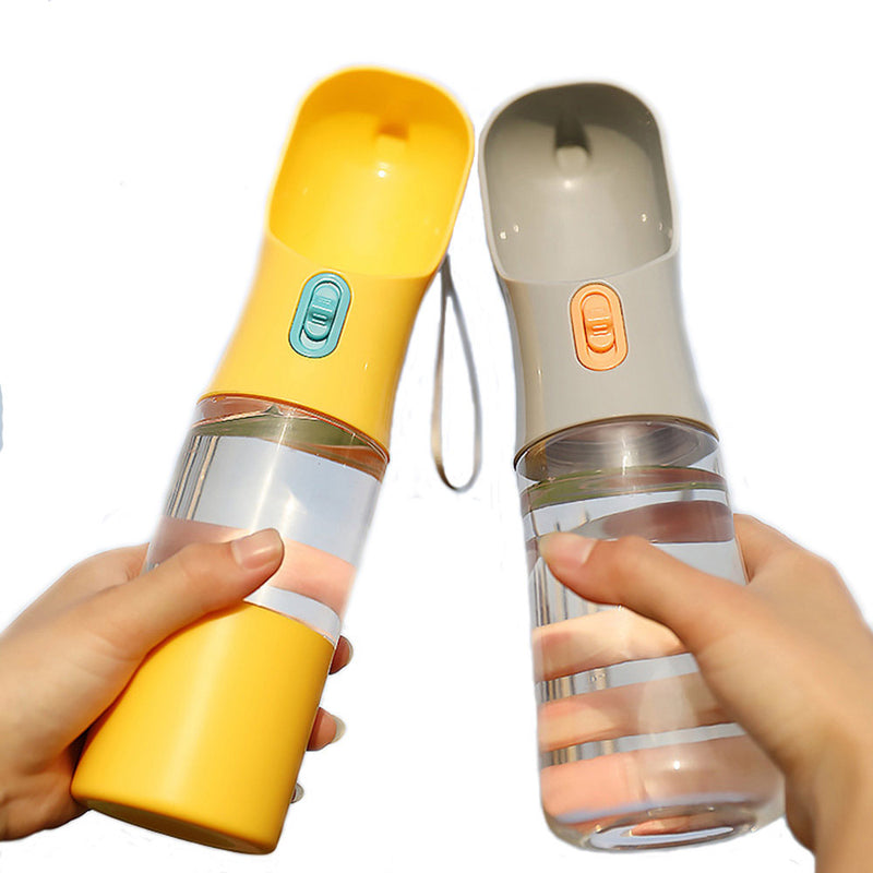 PAWS ASIA Suppliers Travel Portable Food Grade 2 In 1 Dog Water Bottle For Hiking And Walking