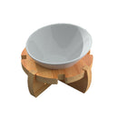 PAWS ASIA Wholesale Bamboo 15 Degree Tilted Protect Cervical Pet Ceramic Bowl