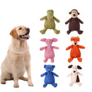PAWS ASIA Wholesale Corduroy Cute Animal Shape Plush Squeaky Activity Dog Toys For Aggressive Chewers