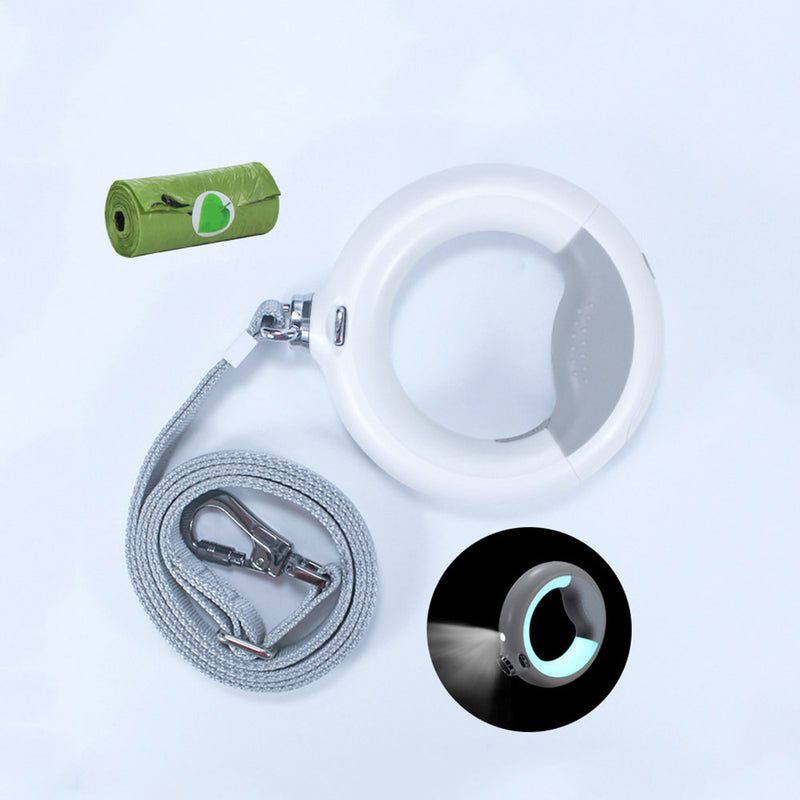 PAWS ASIA Wholesale Nylon Multi Function Light Led Fashion Luxury Dog Leash With Poop Bag