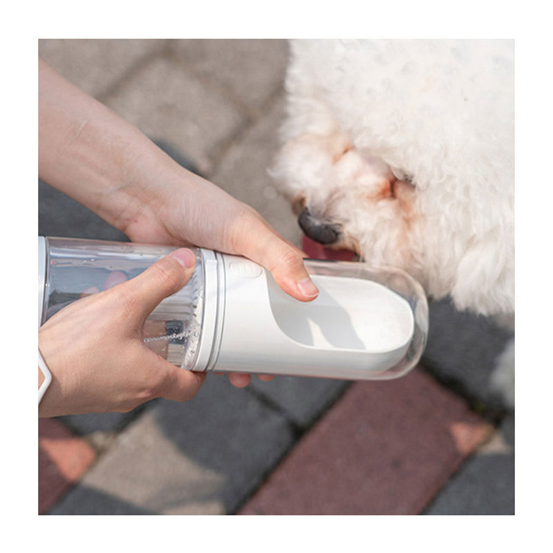 PAWS ASIA Wholesale Pet Outdoor Portable Designed Clear Dog Walk Water Bottle With Filter 330ML