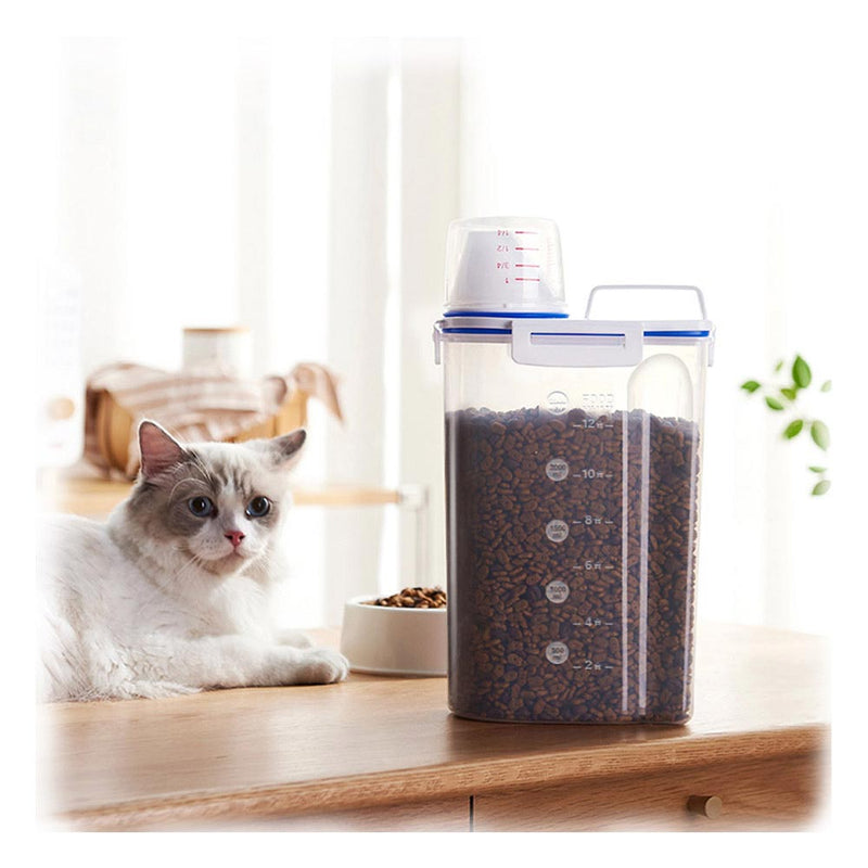 PAWS ASIA Wholesale Plastic Portable Food Storage Pet Food Container Dog Cat Rabbit