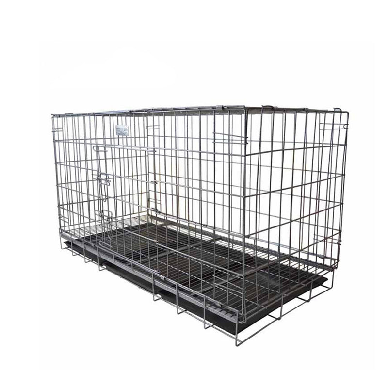 PAWS ASIA Wholesale Stackable Transport Large Steel Dog Cage Plastic Tray Chicken Rabbit House