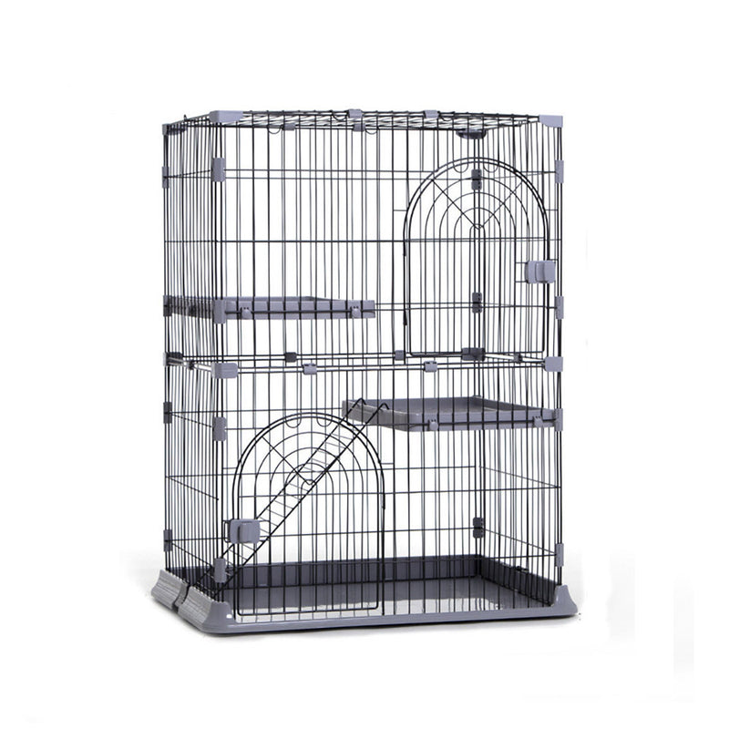 PAWS ASIA China Manufacturers Cheap Indoor Outdoor Steel Large Pet Cat Cage Carrier 3 Layer For Sale