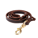 PAWS ASIA Manufacturers Brown Luxury Pure Leather Heavy Duty Dog Leash For Large Dog