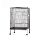 PAWS ASIA Manufacturers Dropshipping Amazon Hot Selling Stainless Steel Wire Black Breeding Cage For Bird With Tray