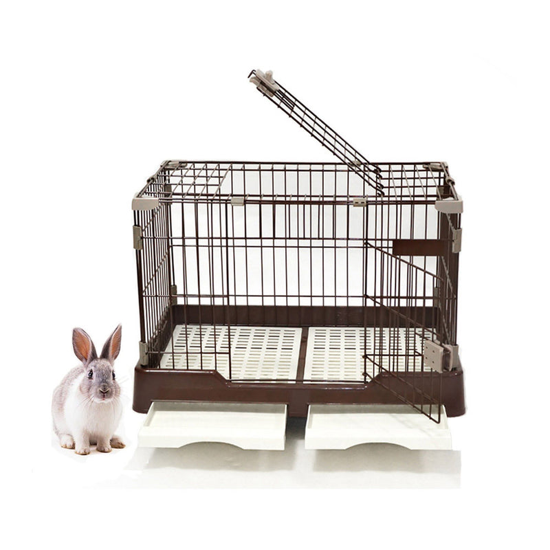 PAWS ASIA Suppliers Metal Cheap Indoor Breeding Rabbit Cage With Wheel For Sale