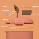 PAWS ASIA Wholesale Plastic Large Capacity Storage Seal Pet Food Container Box With Wheel