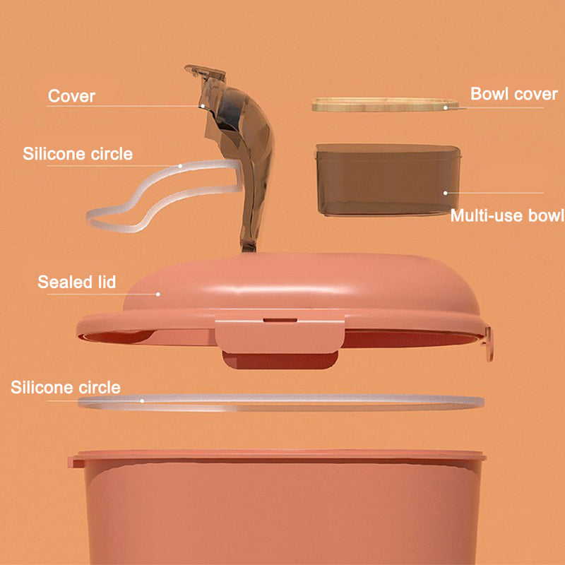 PAWS ASIA Wholesale Plastic Large Capacity Storage Seal Pet Food Container Box With Wheel