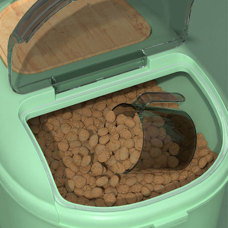 PAWS ASIA Wholesale Plastic Large Capacity Storage Seal Pet Food Container Box With Wheel