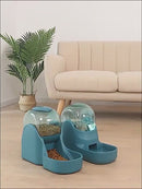 PAWS ASIA Wholesale Pet Supplies Eco Friendly Plastic Non Slip Double Automatic Pet Feeder Dog Bowl Set