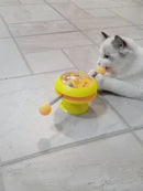 PAWS ASIA Suppliers Wholesale Custom Eco Friendly Automatic Tease Interactive Amusing Suction Cup Cat Toy With Catnip