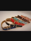PAWS ASIA Factory Direct Sale Hot Sale Adjustable Vegan Cowhide Leather Plain Color Dog Collar