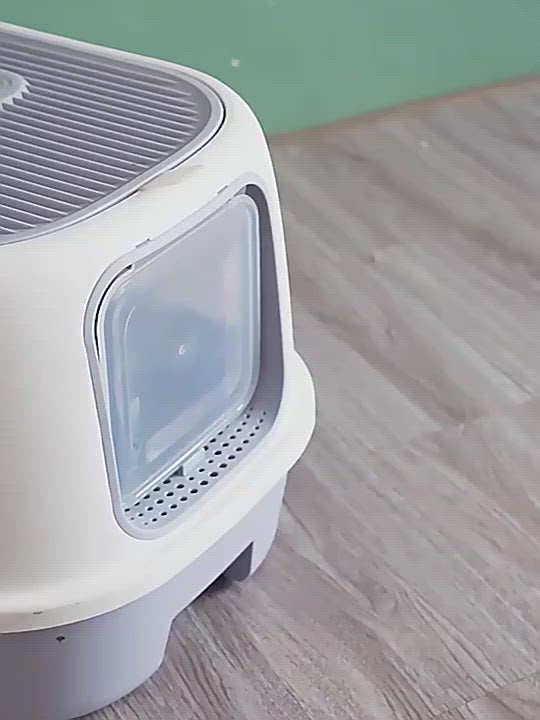 PAWS ASIA Wholesale Custom Plastic Big Leak Proof Top Entry Drawer Cat Litter Box With Shovel