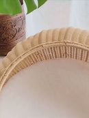 PAWS ASIA Factory Handmade Woven Rattan Half Enclosed Breathable Small Dog Bed Cat
