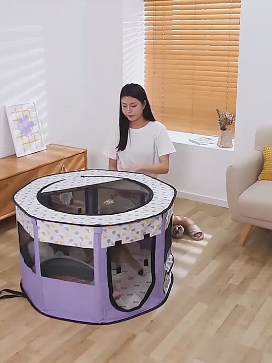 PAWS ASIA Wholesale Large Portable Indoor Open Clear Dog Fence Kennel Cat Tent Sleeping House