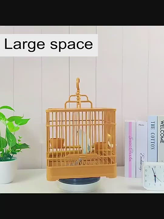 PAWS ASIA Wholesale Best Plastic Brown Large Rectangle Ornamental Vintage Bird Cage From China
