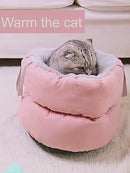 PAWS ASIA Ebay Top Sale Winter Deluxe Outdoor Portable Pink Warm Cave Cat Kennel Dog